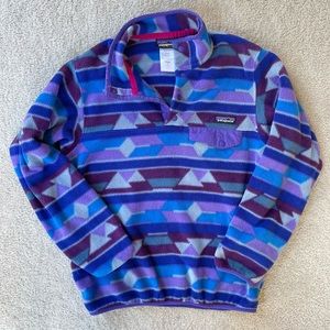 Patagonia Synchilla Snap Women's Fleece pullover Size S purple